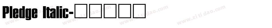 Pledge Italic字体转换